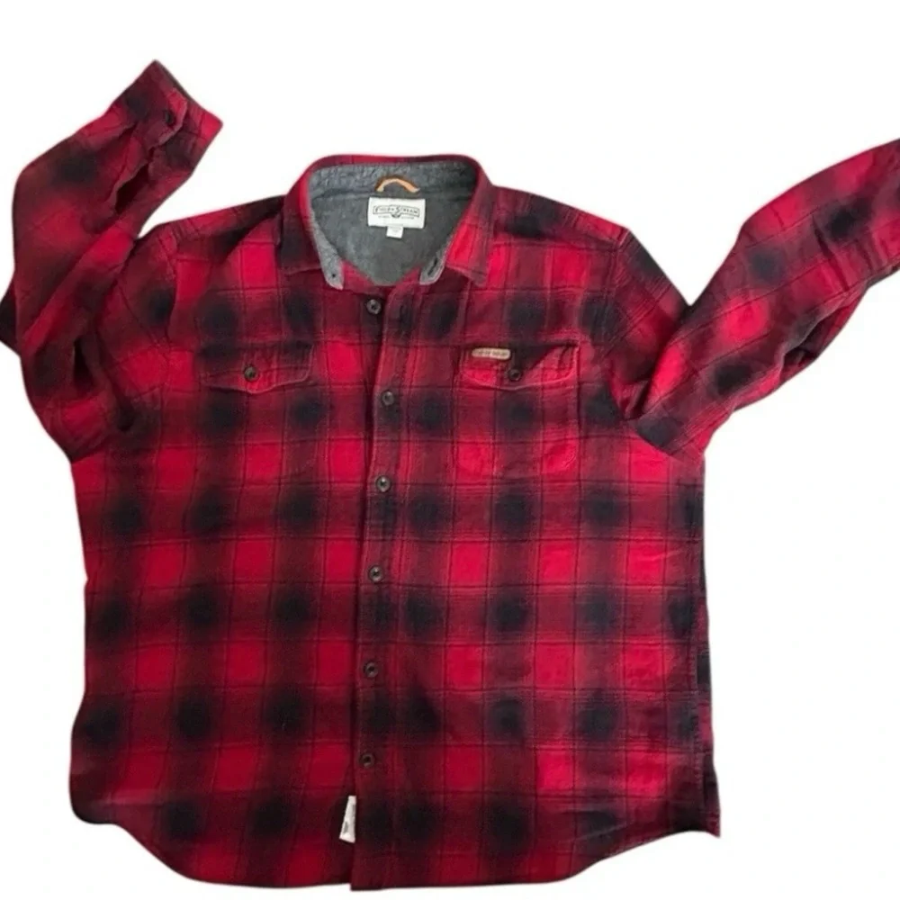 Field & Stream Red Black Plaid Flannel Shirt Men’s XXL Button Up Outdoor - Picture 2 of 9
